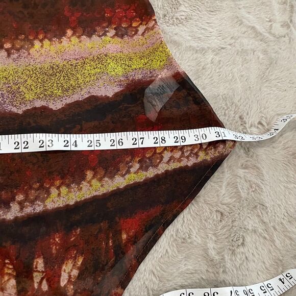 NWT Democracy Women Button-Front Asymmetric Blouse Abstract Print Size2X Career - Picture 16 of 16